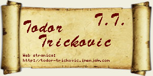 Todor Tričković vizit kartica